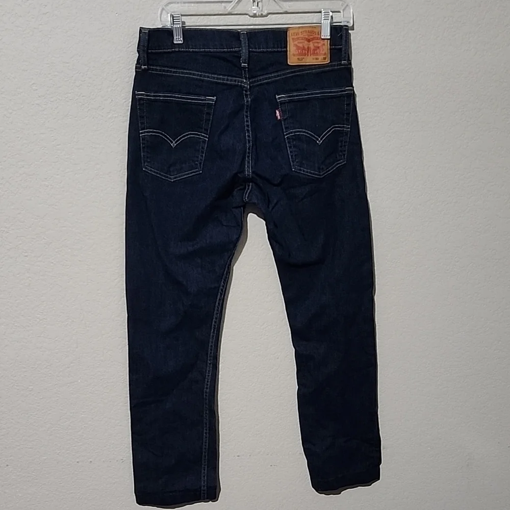 Levis 513 Jeans Mens size 30 x 32 denim dark blue